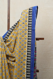 Yellow HBP Cotton Saree - SRYCS2667