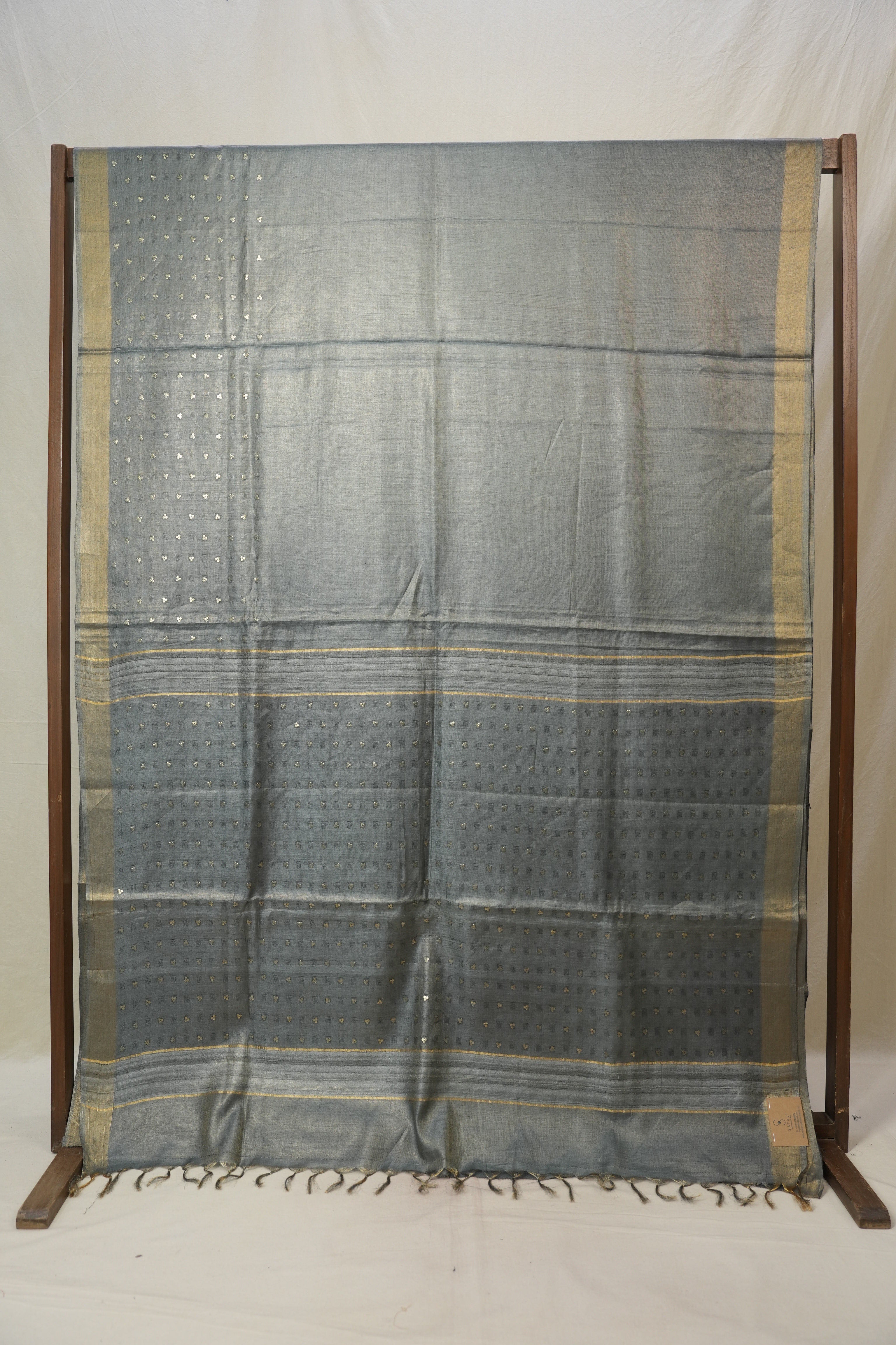 Grey Tussar Silk Saree - SRGTSS1664