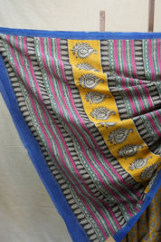 Yellow HBP Cotton Saree - SRYCS2667