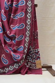 Magenta HBP Cotton Saree - SRMCS2668