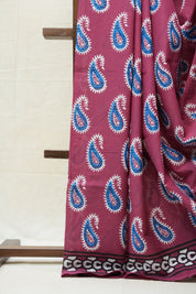 Magenta HBP Cotton Saree - SRMCS2668