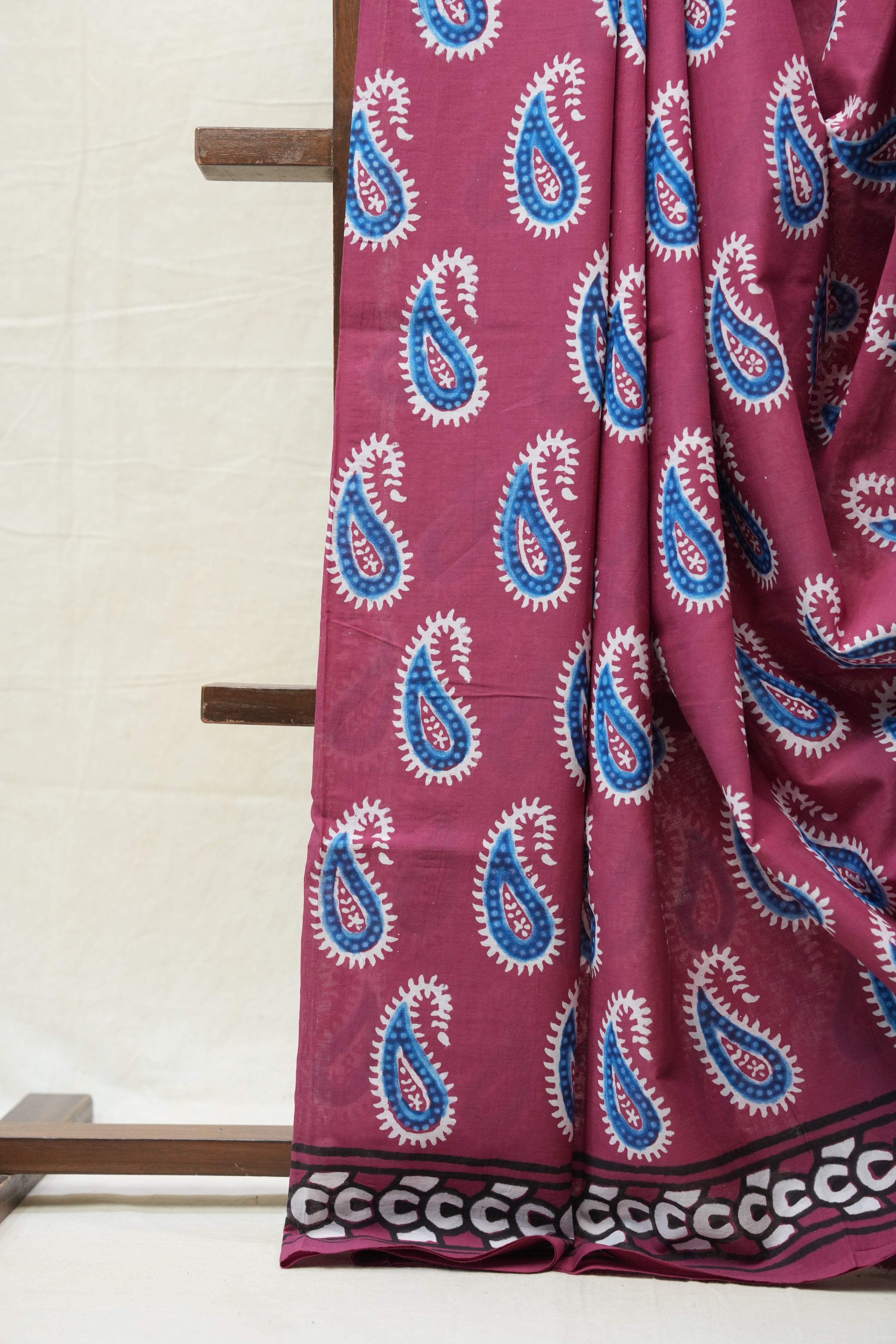 Magenta HBP Cotton Saree - SRMCS2668