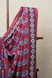 Magenta HBP Cotton Saree - SRMCS2668