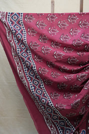 Magenta HBP Cotton Saree - SRMCS2668