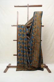 Soft Black HBP Cotton Saree - SRSBCS2670