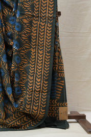 Soft Black HBP Cotton Saree - SRSBCS2670