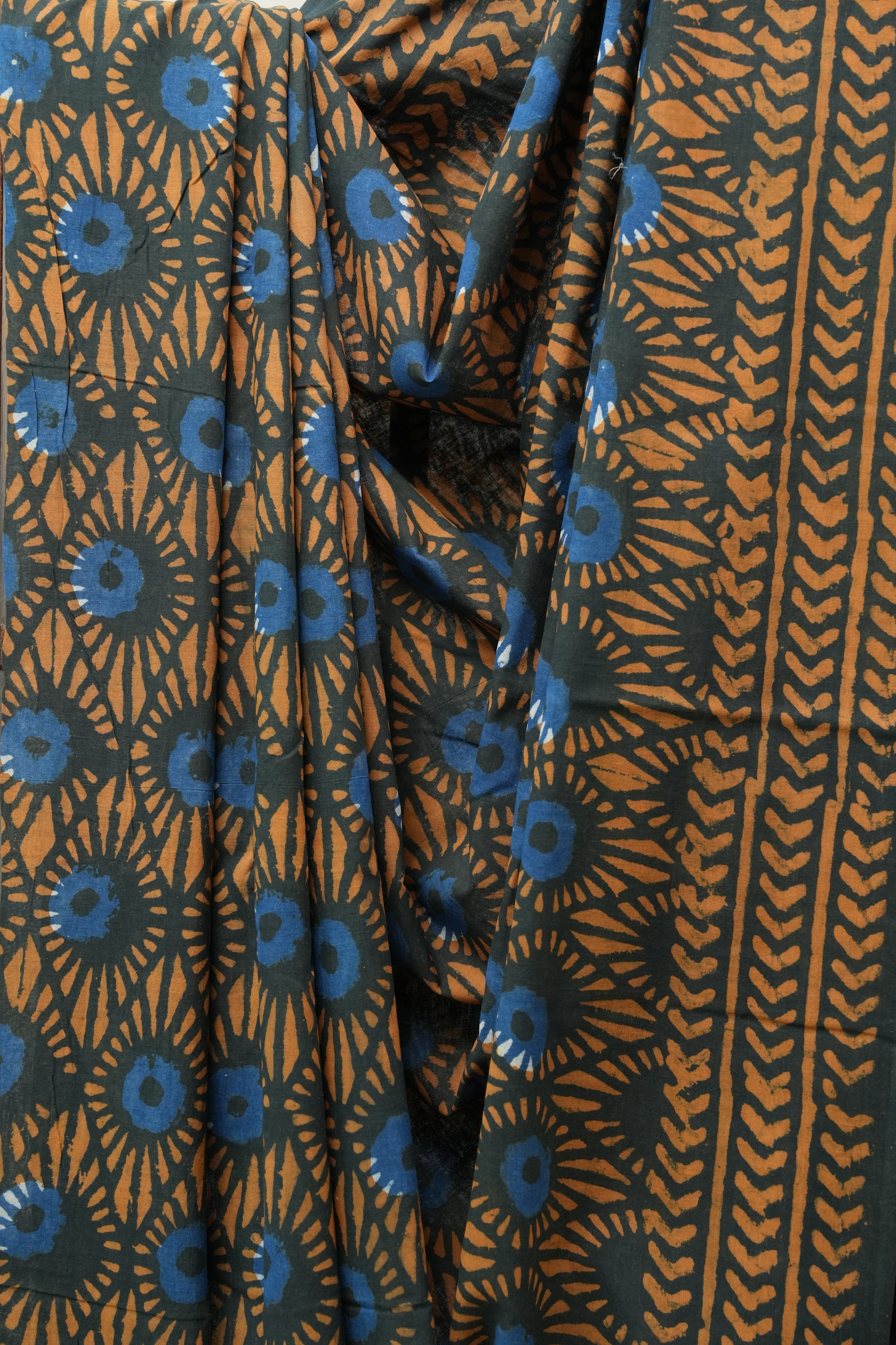 Soft Black HBP Cotton Saree - SRSBCS2670