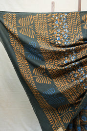 Soft Black HBP Cotton Saree - SRSBCS2670