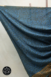 Soft Black HBP Cotton Saree - SRSBCS2670