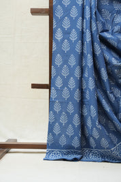 Indigo HBP Cotton Saree - SRICS2671