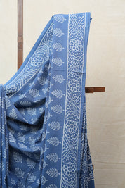 Indigo HBP Cotton Saree - SRICS2671