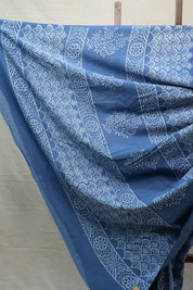 Indigo HBP Cotton Saree - SRICS2671