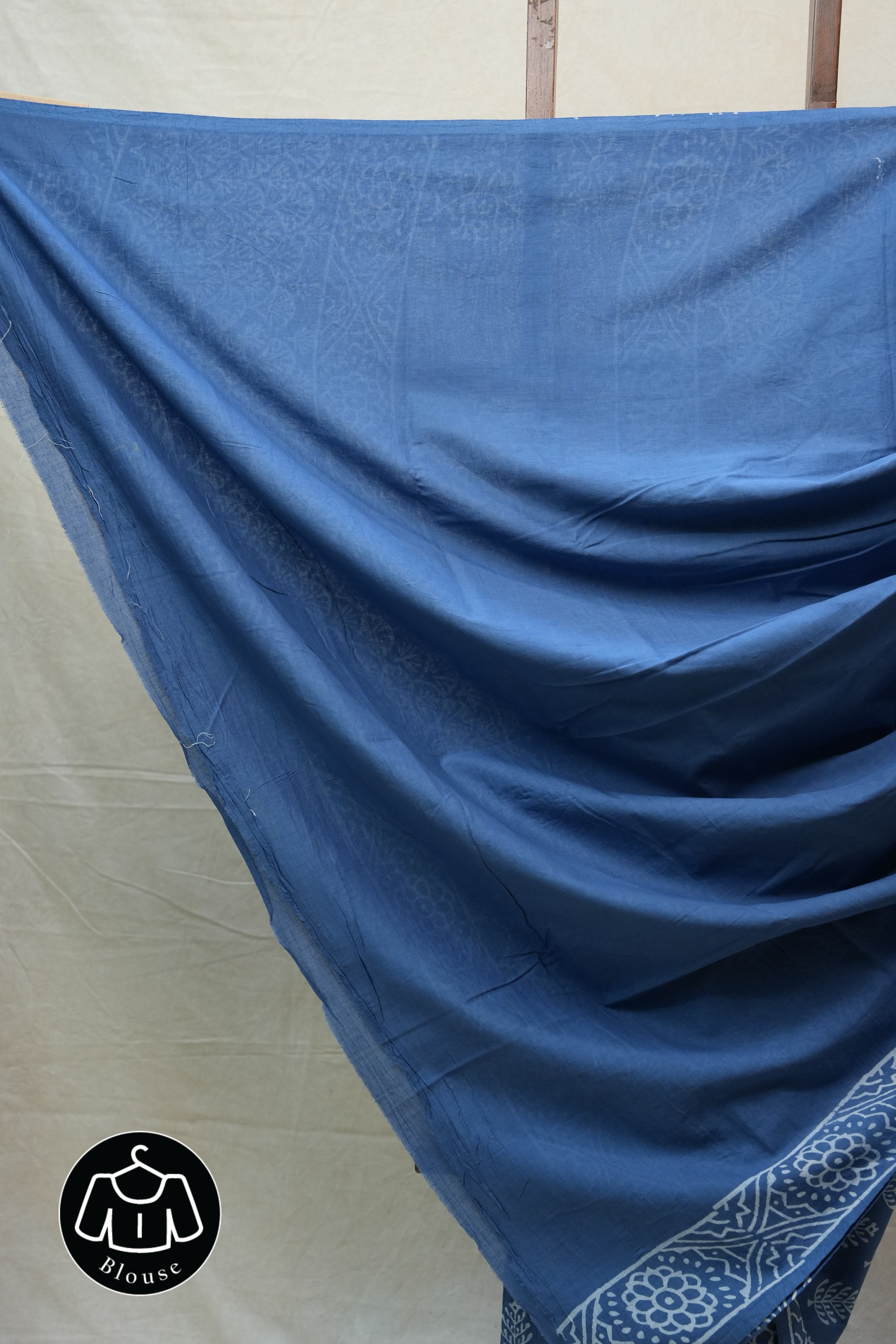 Indigo HBP Cotton Saree - SRICS2671