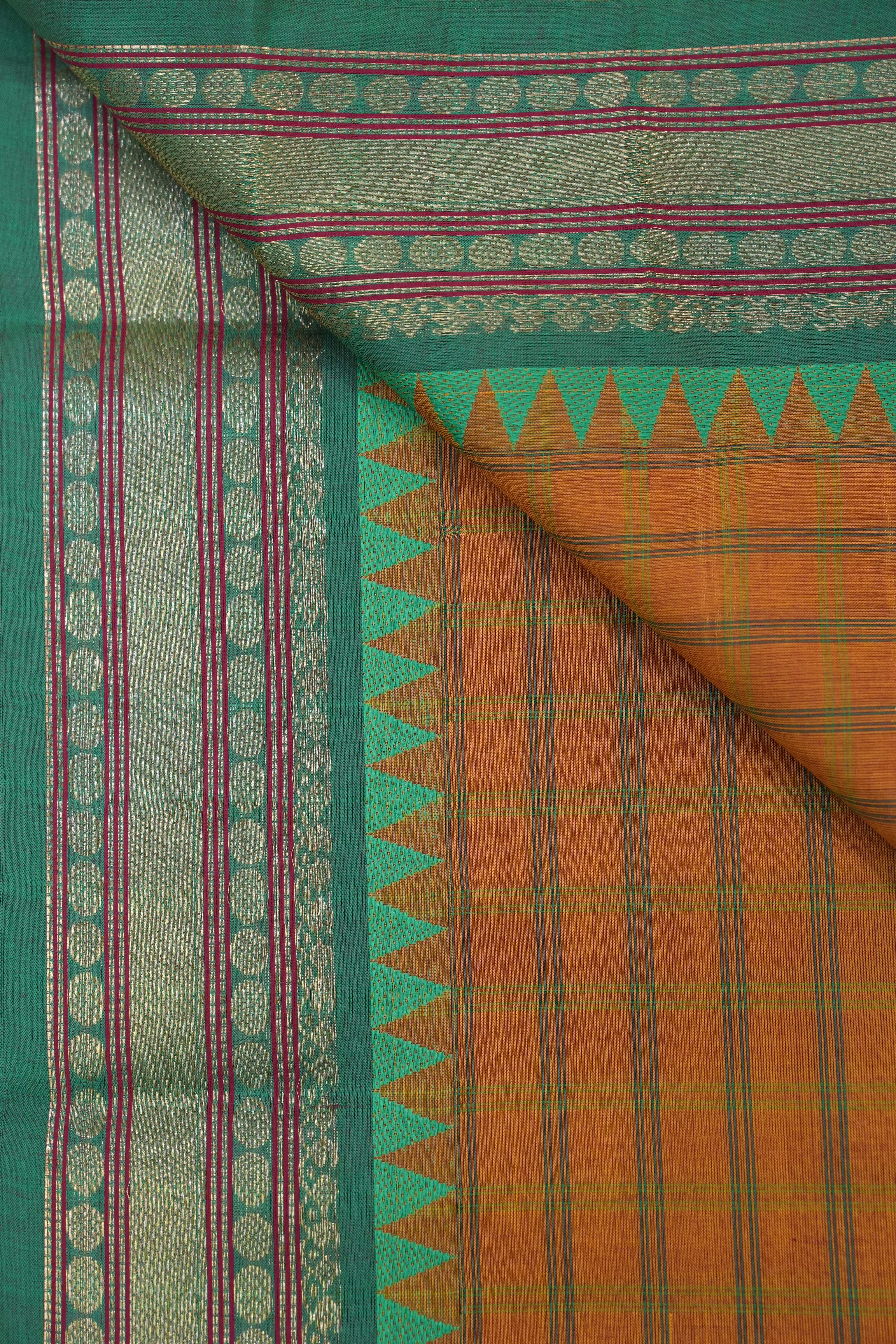 Orange Kanchi Cotton Saree - SROKCS902