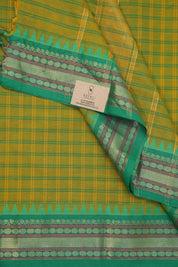 Two Tone Green Kanchi Cotton Saree - SRTTGKCS916