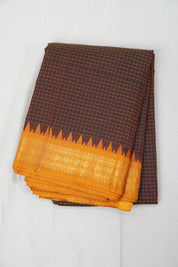 Maroon Kanchi Cotton Saree - SRMKCS920