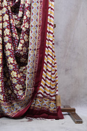 Maroon HBP Modal Silk Saree - SRMMSS284