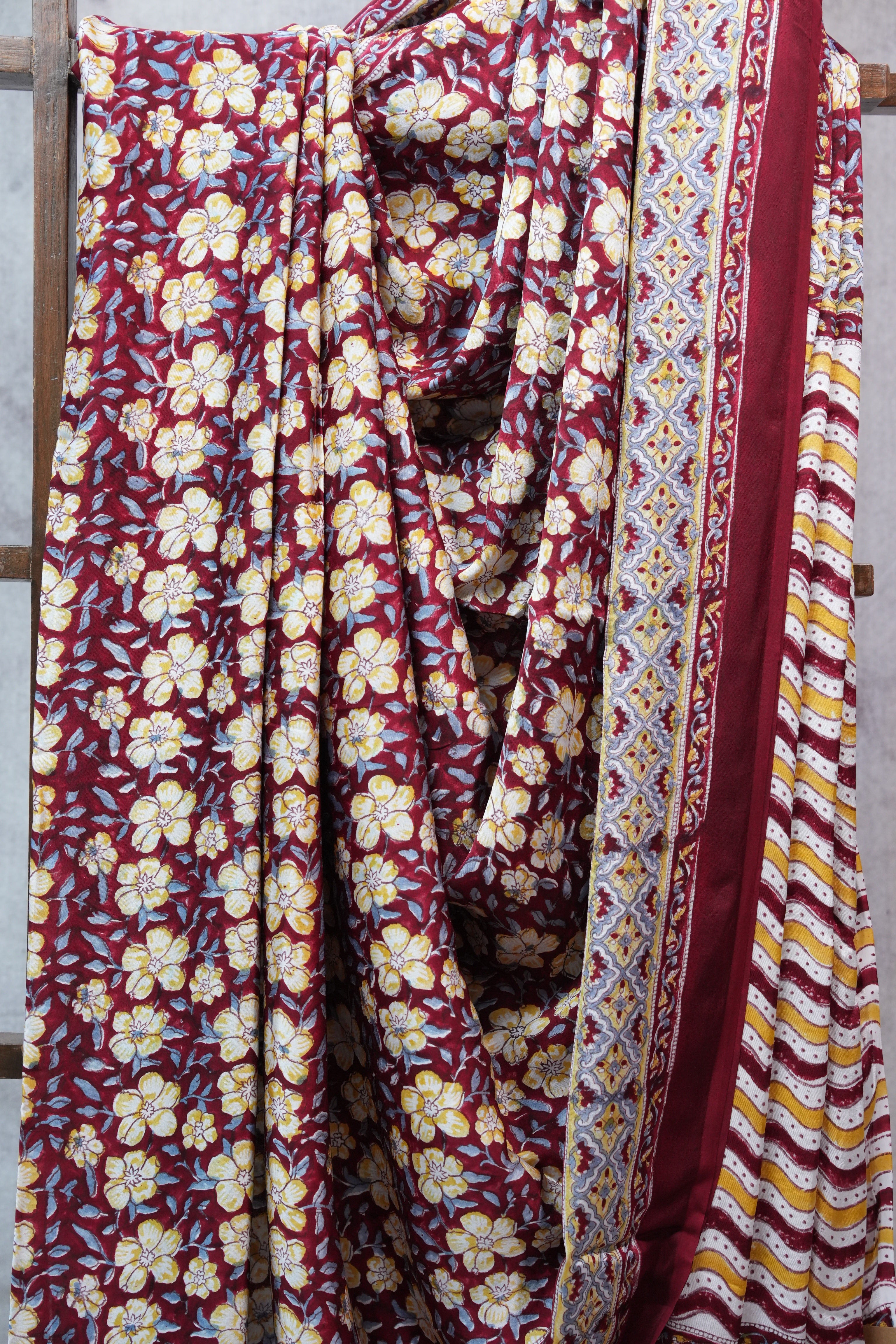 Maroon HBP Modal Silk Saree - SRMMSS284
