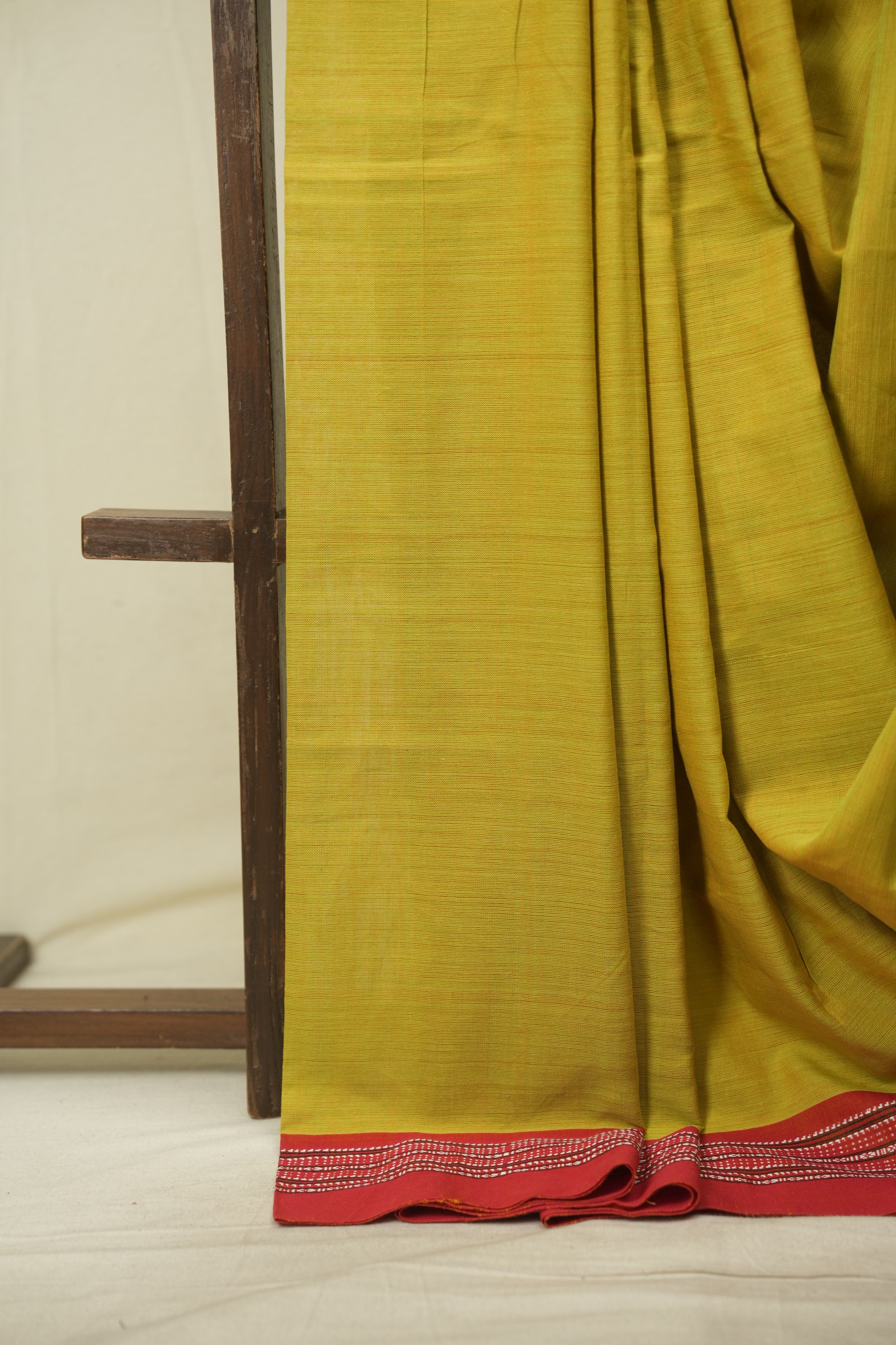 Dual Tone Yellow Cotton IIkal Saree - SRDTYCIS1082