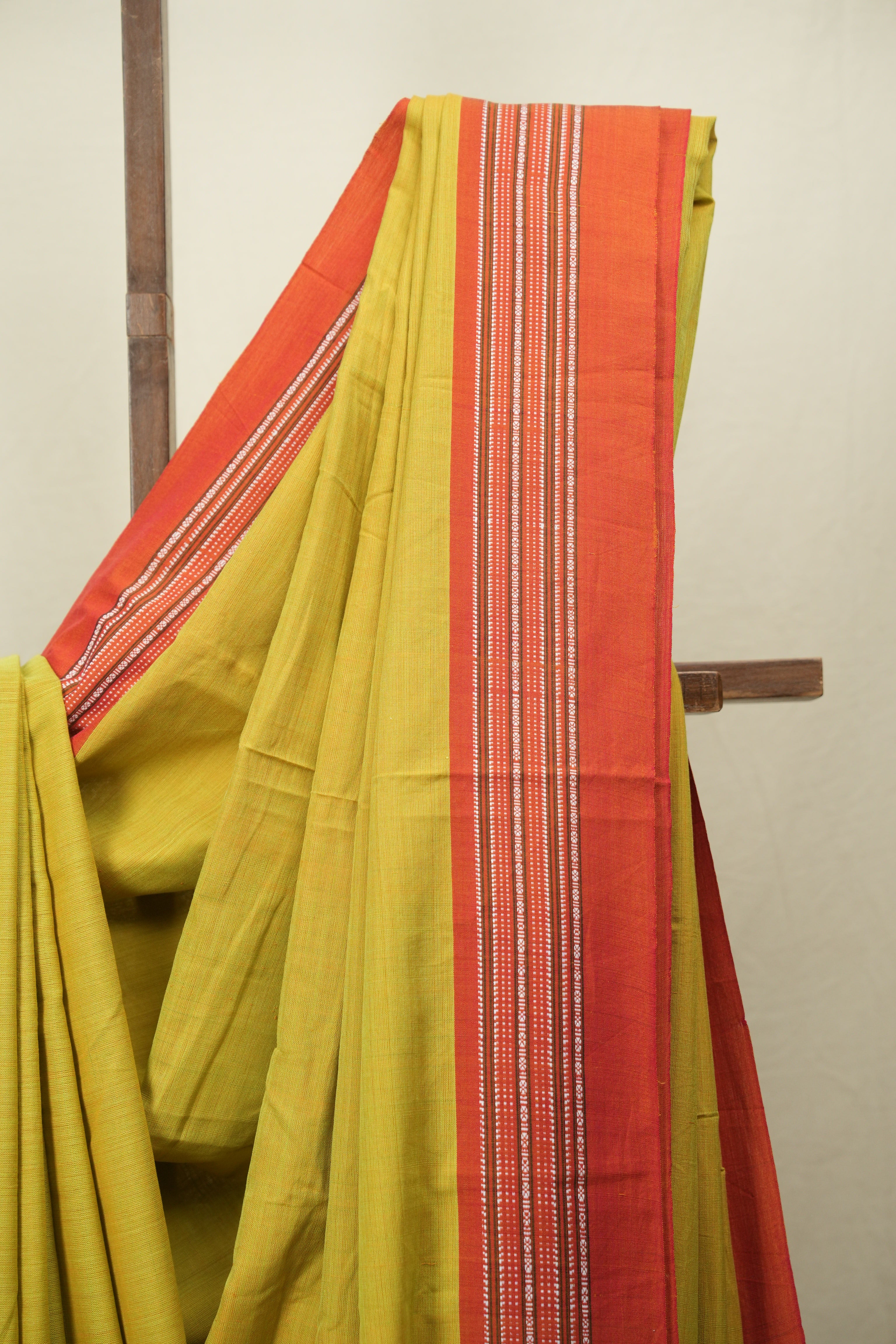 Dual Tone Yellow Cotton IIkal Saree - SRDTYCIS1082