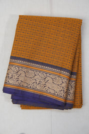 Orange Kanchi Cotton Saree - SROKCS890