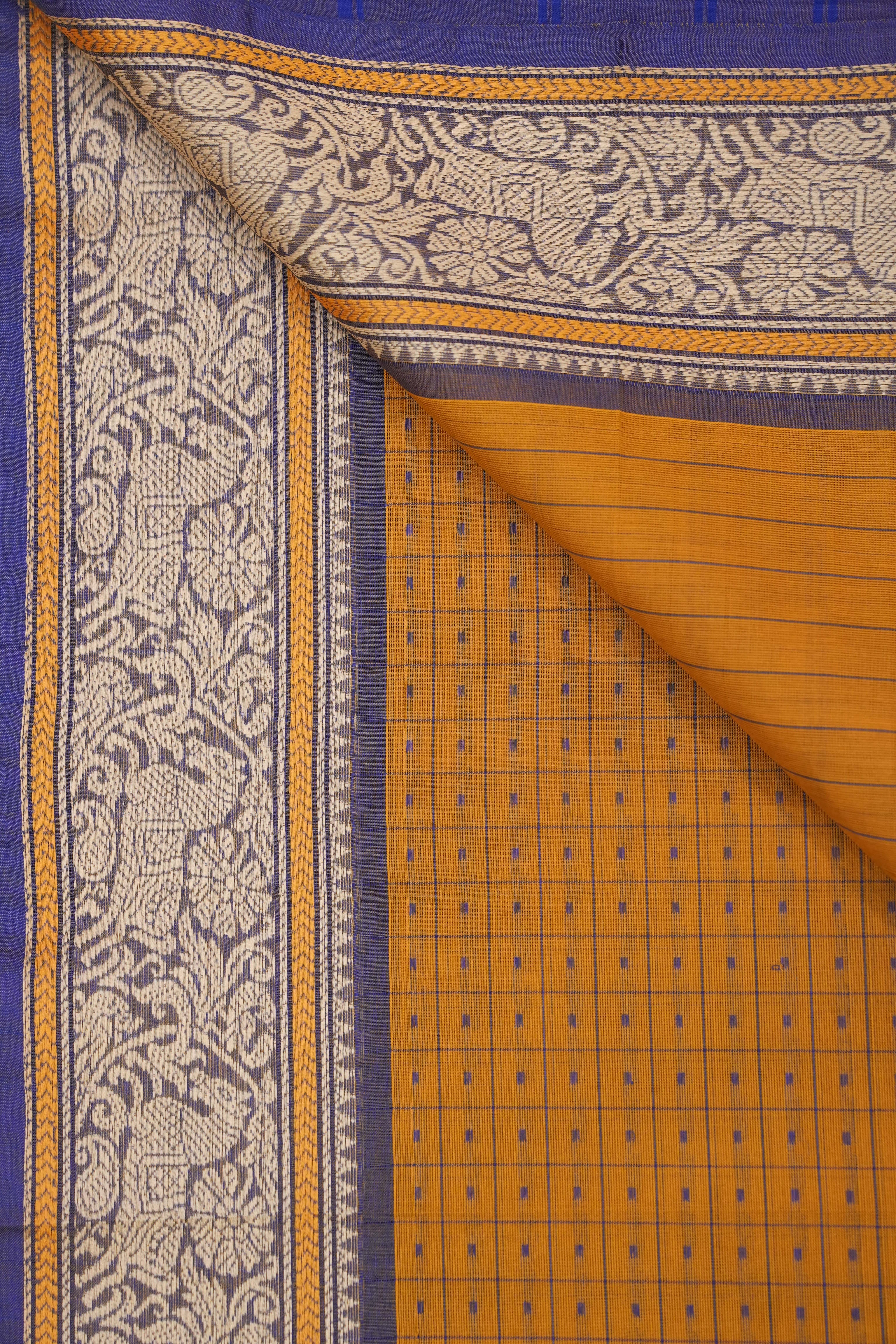 Orange Kanchi Cotton Saree - SROKCS890