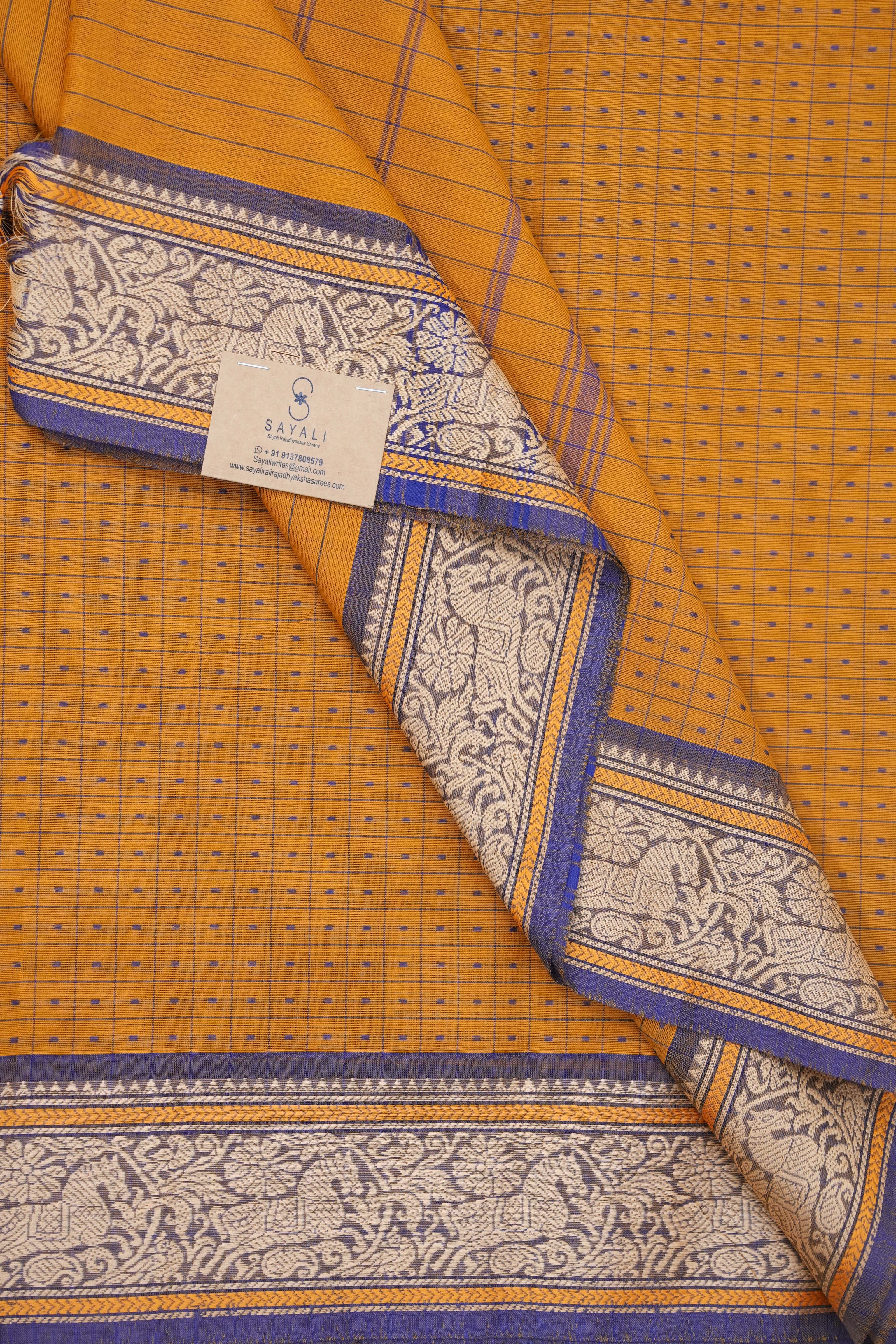 Orange Kanchi Cotton Saree - SROKCS890