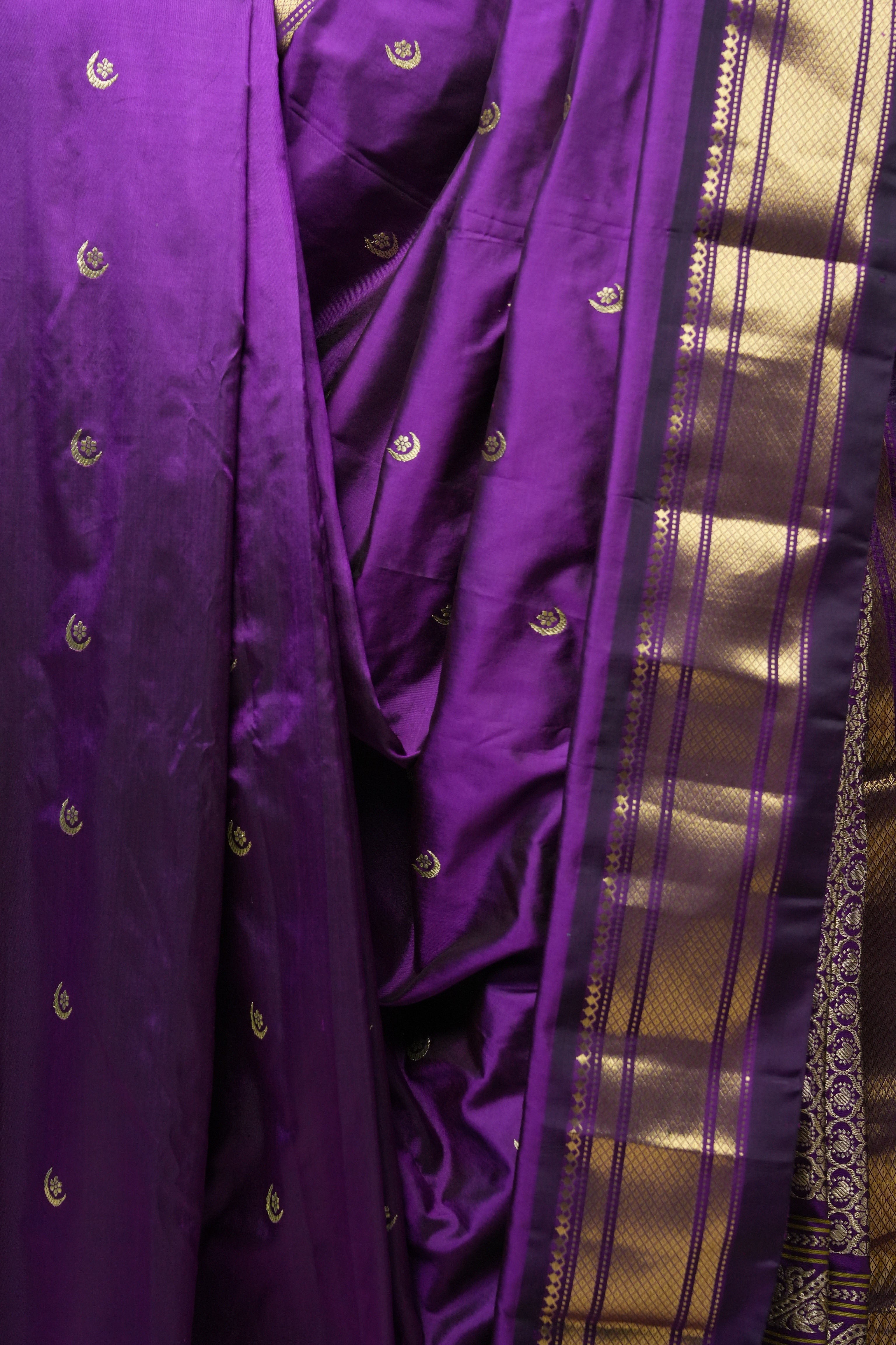 Purple Silk Paithani Saree - SRPSPS688