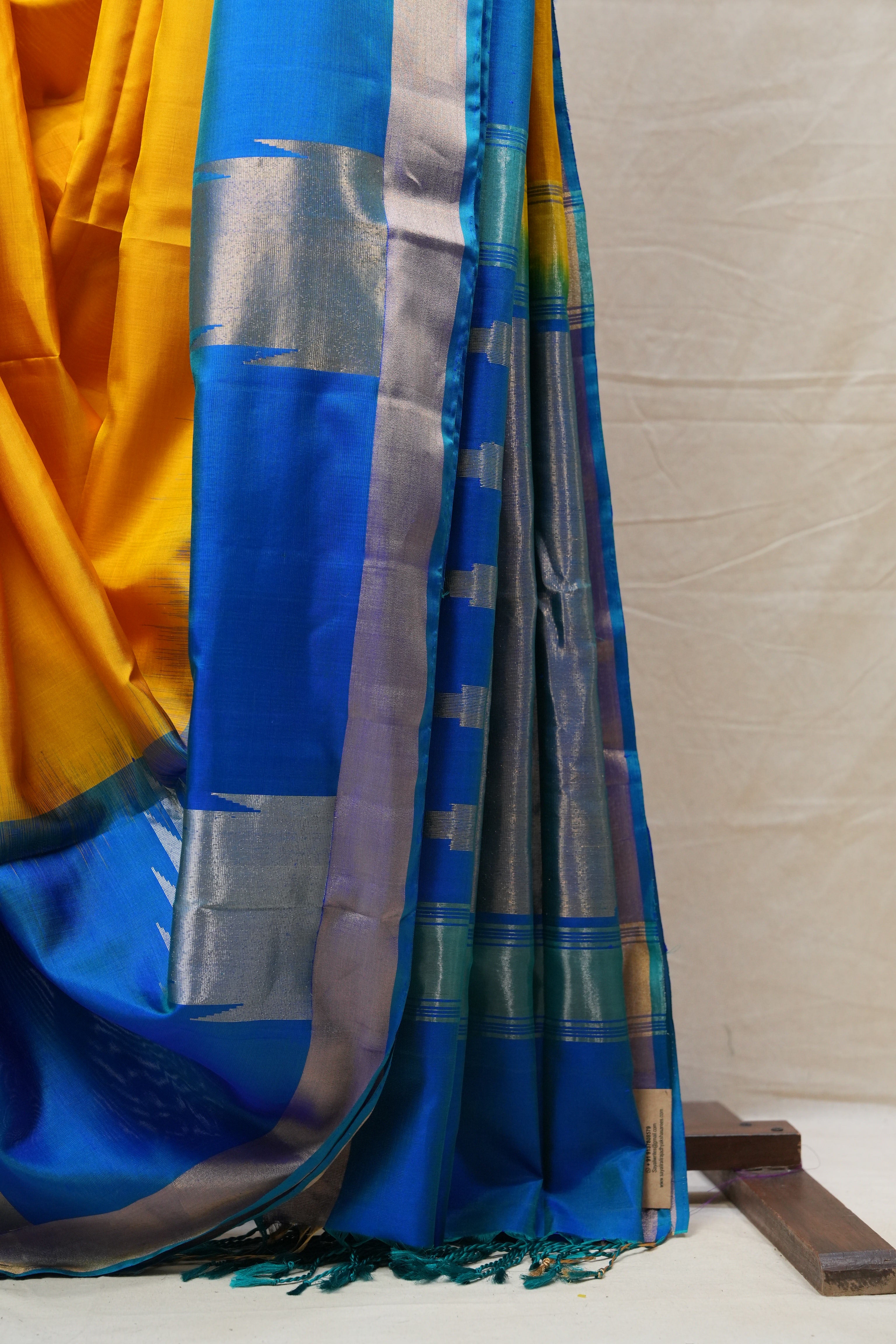 Golden Yellow Soft Silk Saree - SRGYSSS346