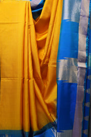 Golden Yellow Soft Silk Saree - SRGYSSS346