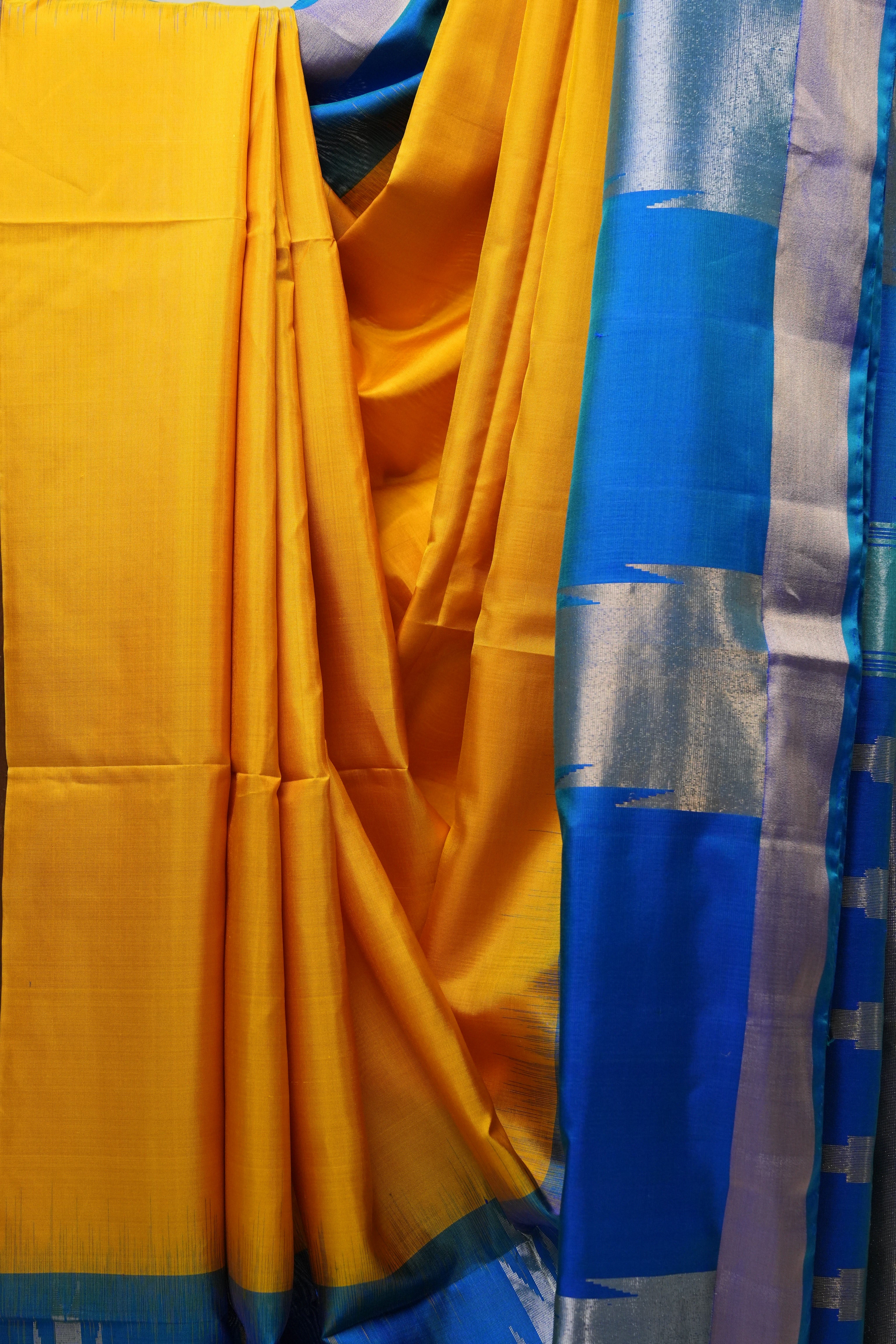 Golden Yellow Soft Silk Saree - SRGYSSS346