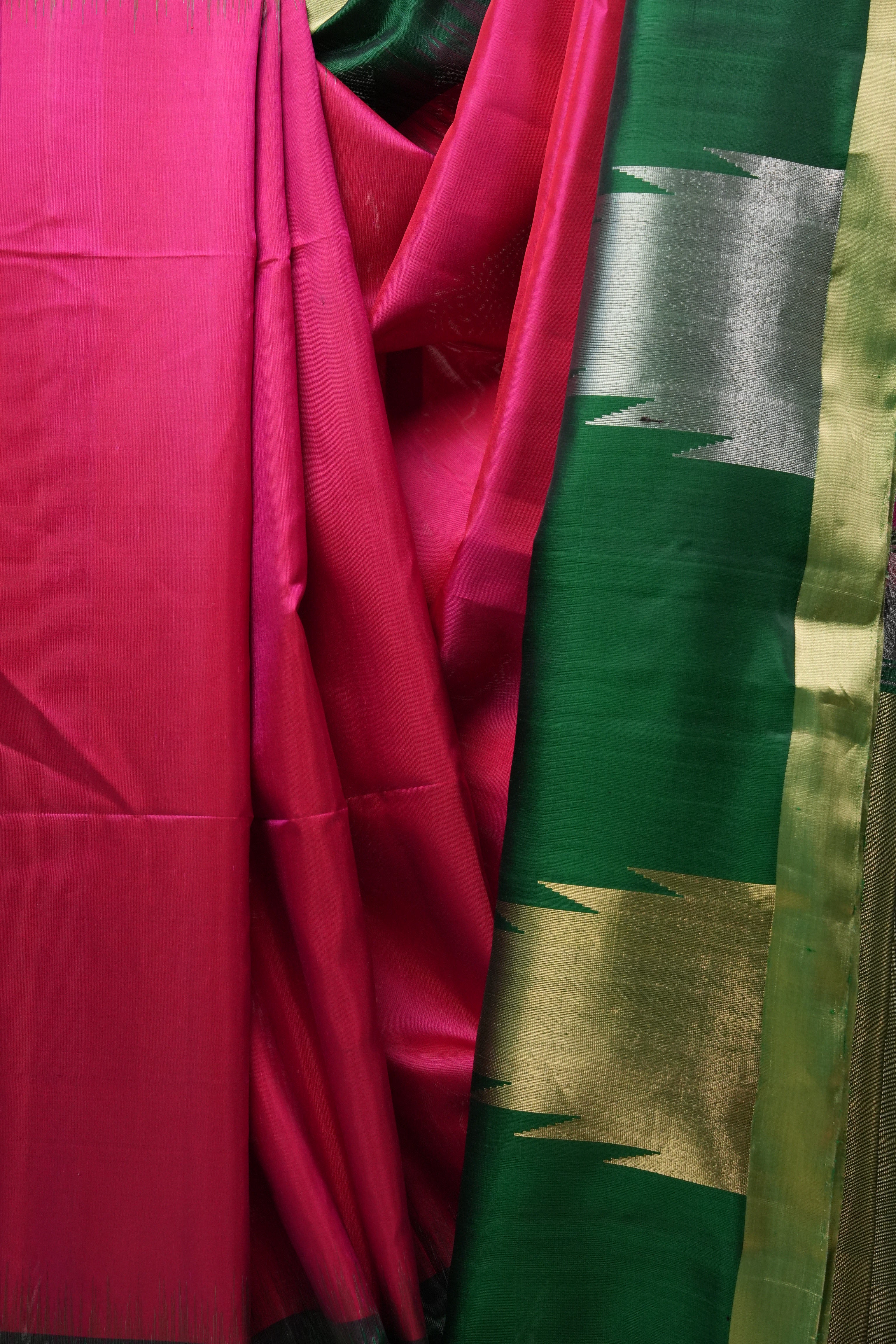 Rani Pink Soft Silk Saree - SRRPSSS345