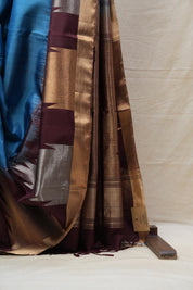 Pastel Blue Soft Silk Saree - SRPBSSS351