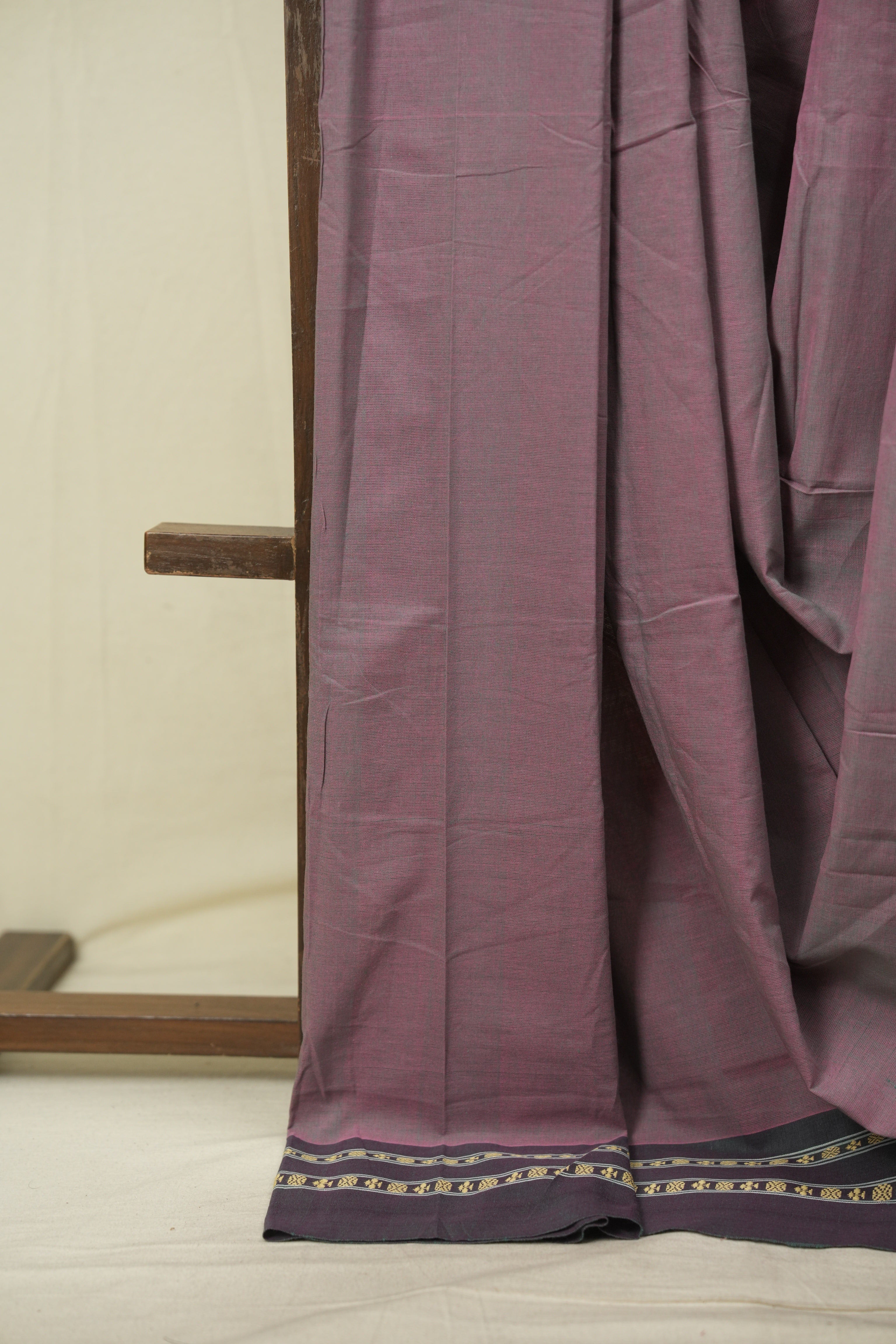 Dual Tone Pink Cotton IIkal Saree - SRDTPCIS1081