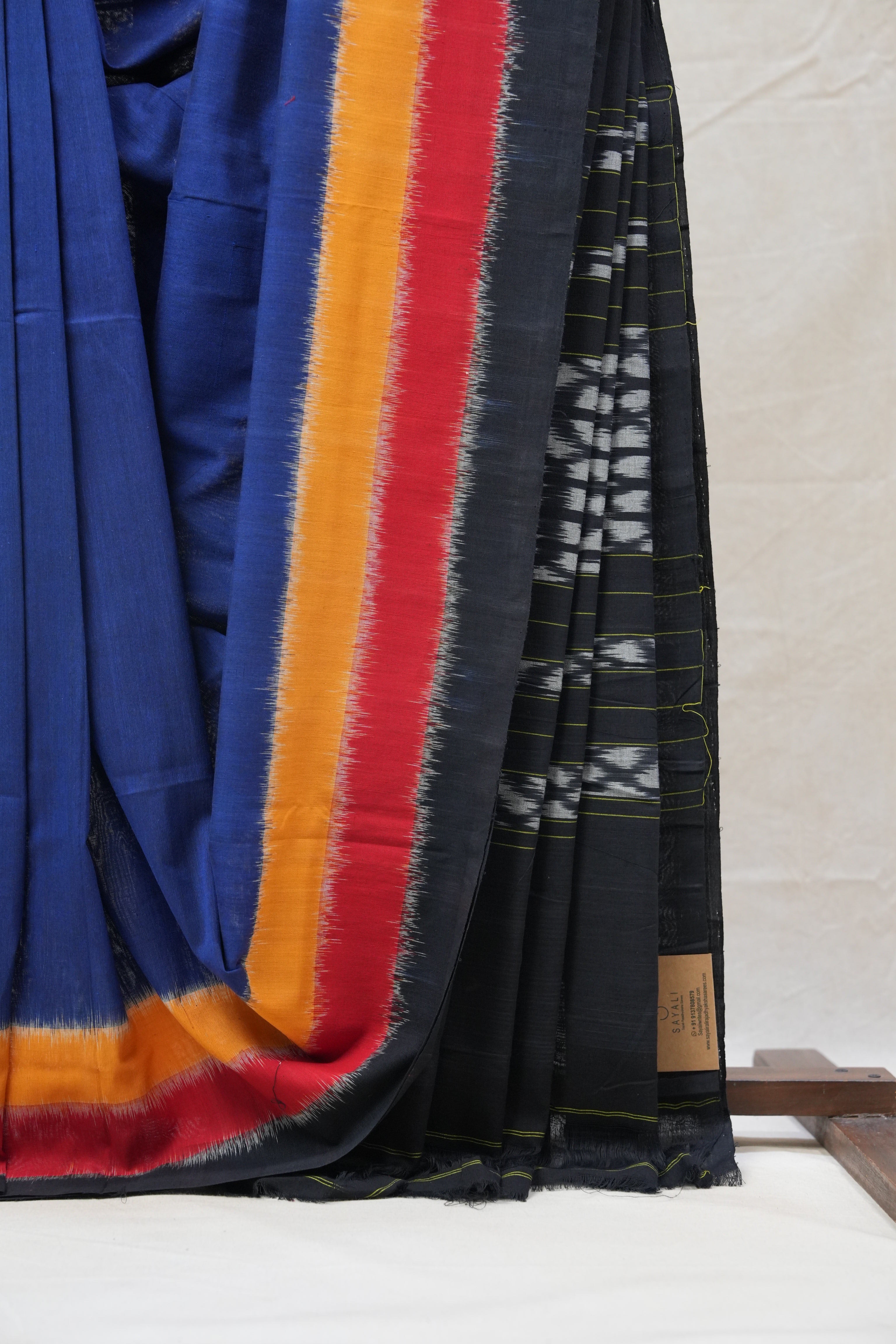 Blue Pochampalli Cotton Ikat Saree - SRBPCIS460