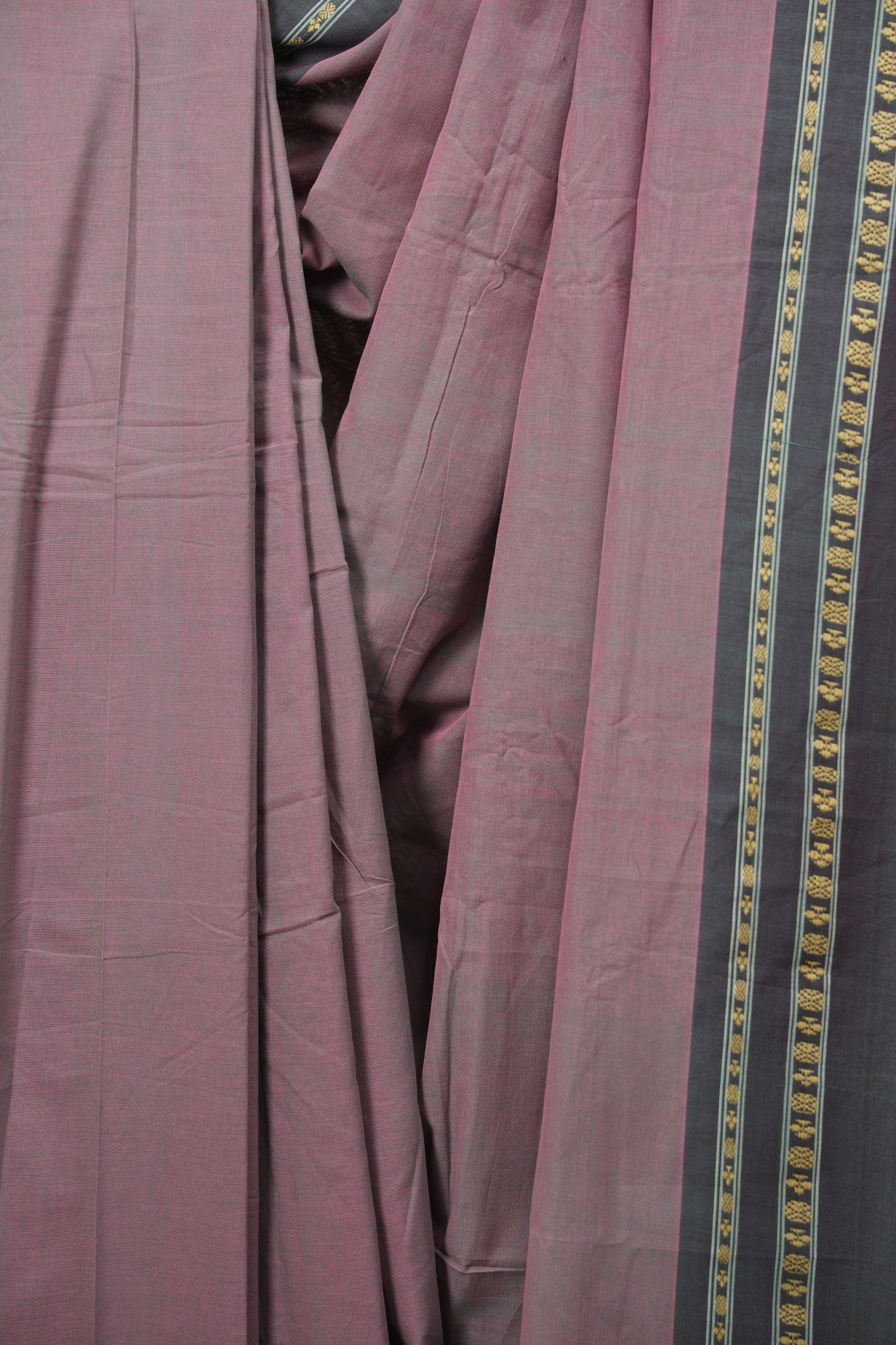 Dual Tone Pink Cotton IIkal Saree - SRDTPCIS1081