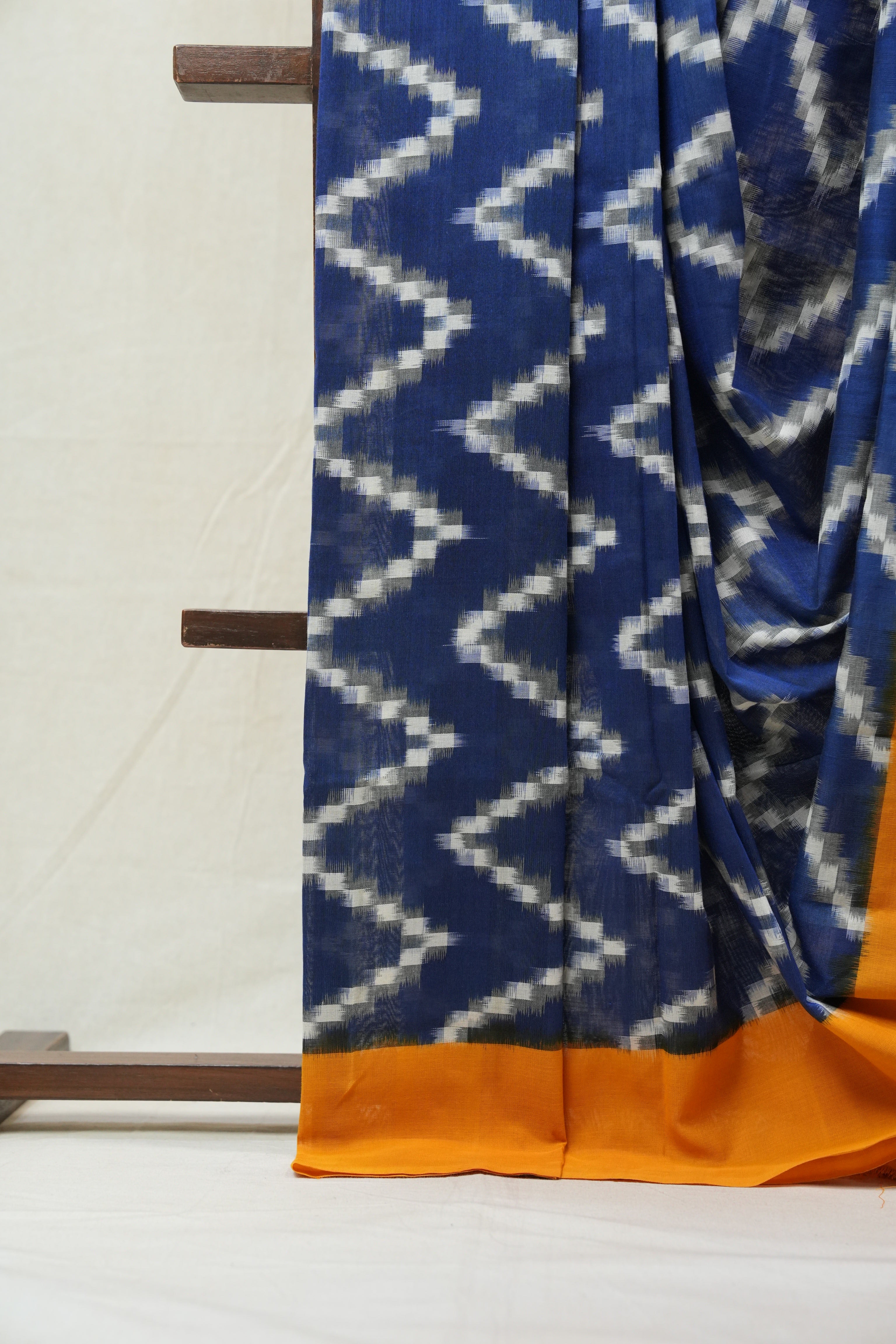 Ink Blue Pochampalli Cotton Ikat Saree - SRIBPCIS462