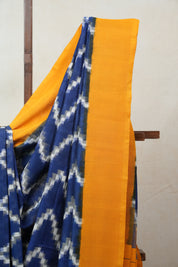 Ink Blue Pochampalli Cotton Ikat Saree - SRIBPCIS462
