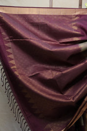 Metallic Grey Soft Silk Saree - SRMGSSS344