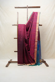 Wine Soft Silk Saree - SRWSSS334