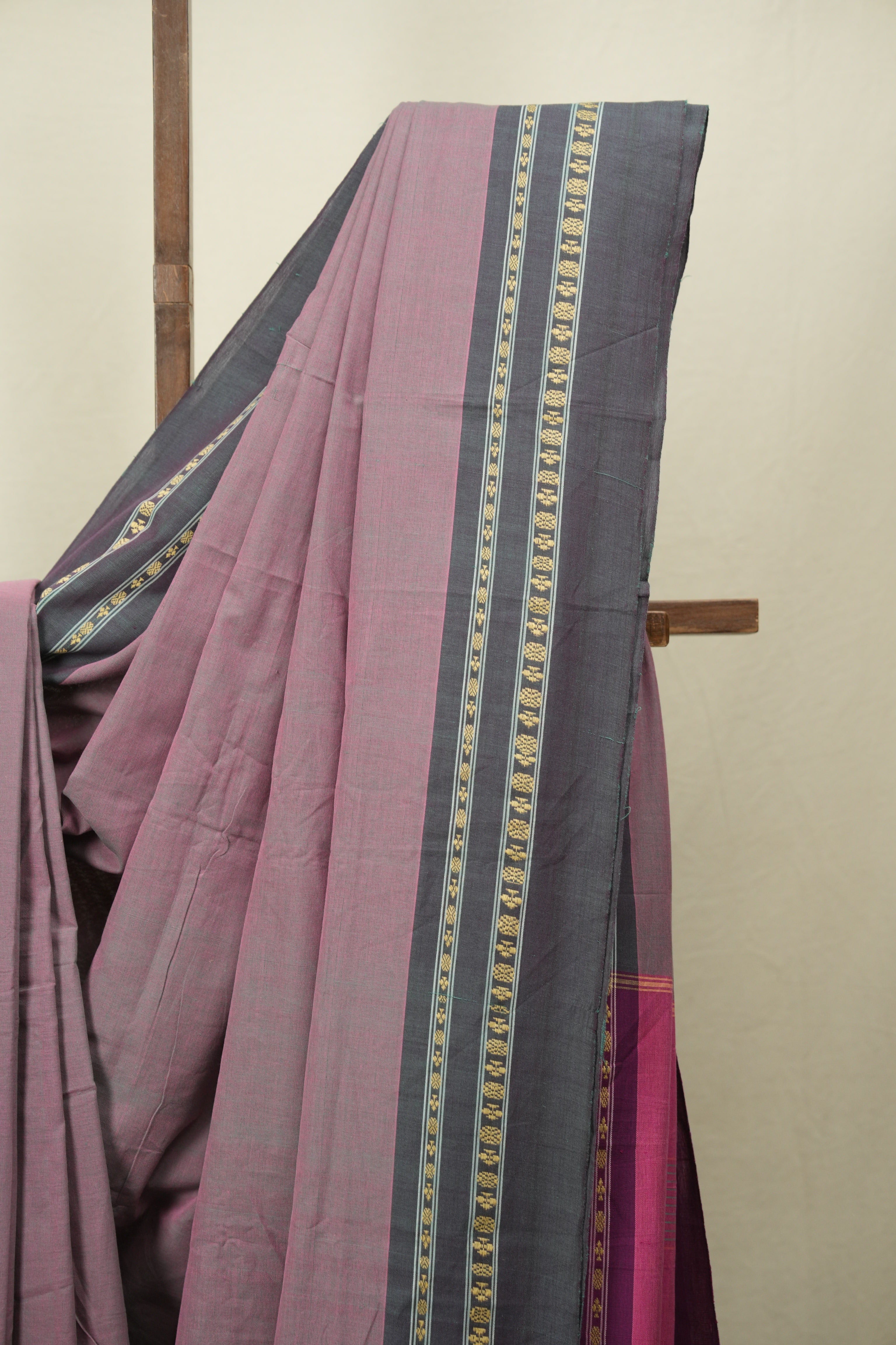 Dual Tone Pink Cotton IIkal Saree - SRDTPCIS1081