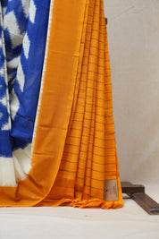 Blue Pochampalli Cotton Ikat Saree - SRBPCIS464