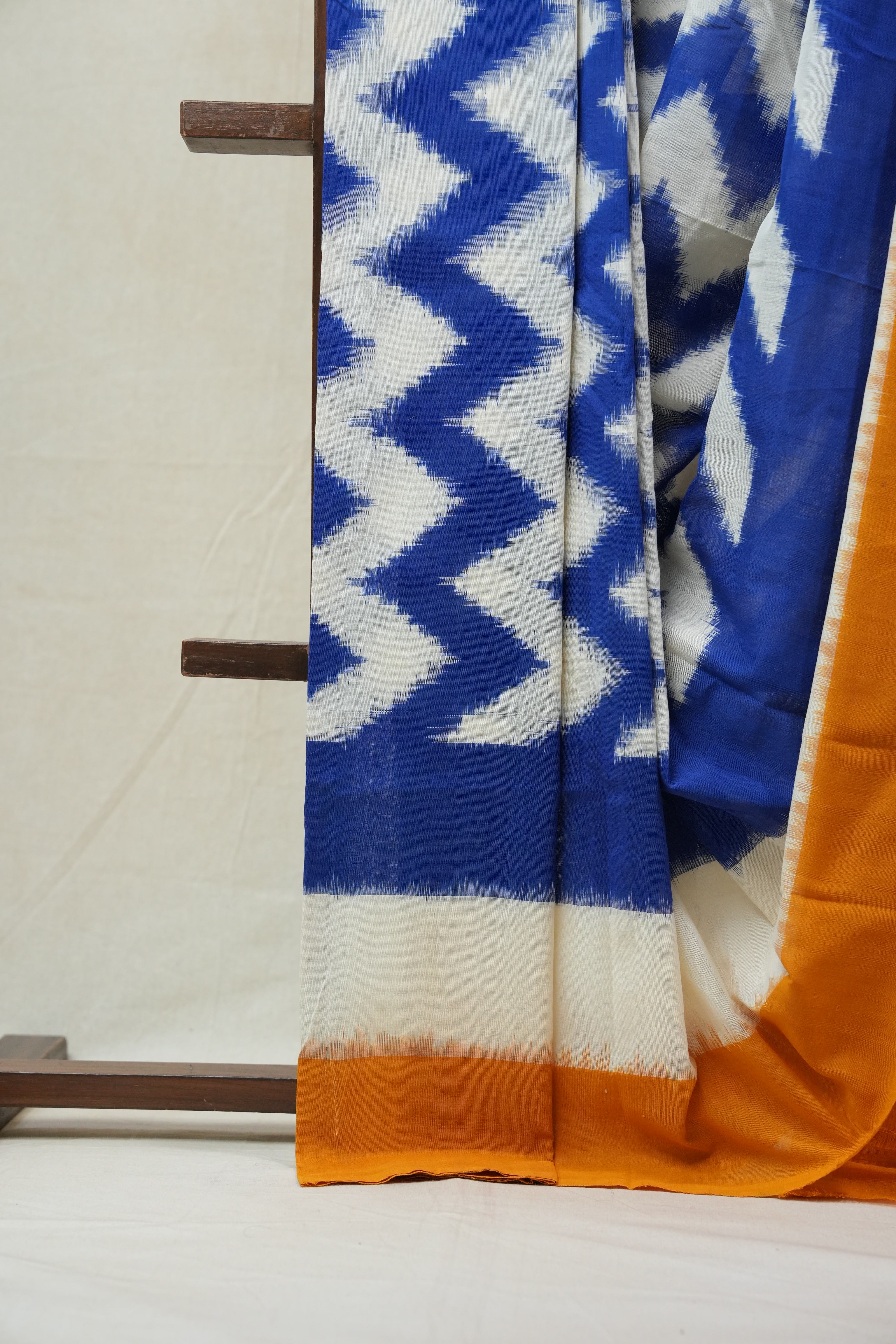 Blue Pochampalli Cotton Ikat Saree - SRBPCIS464