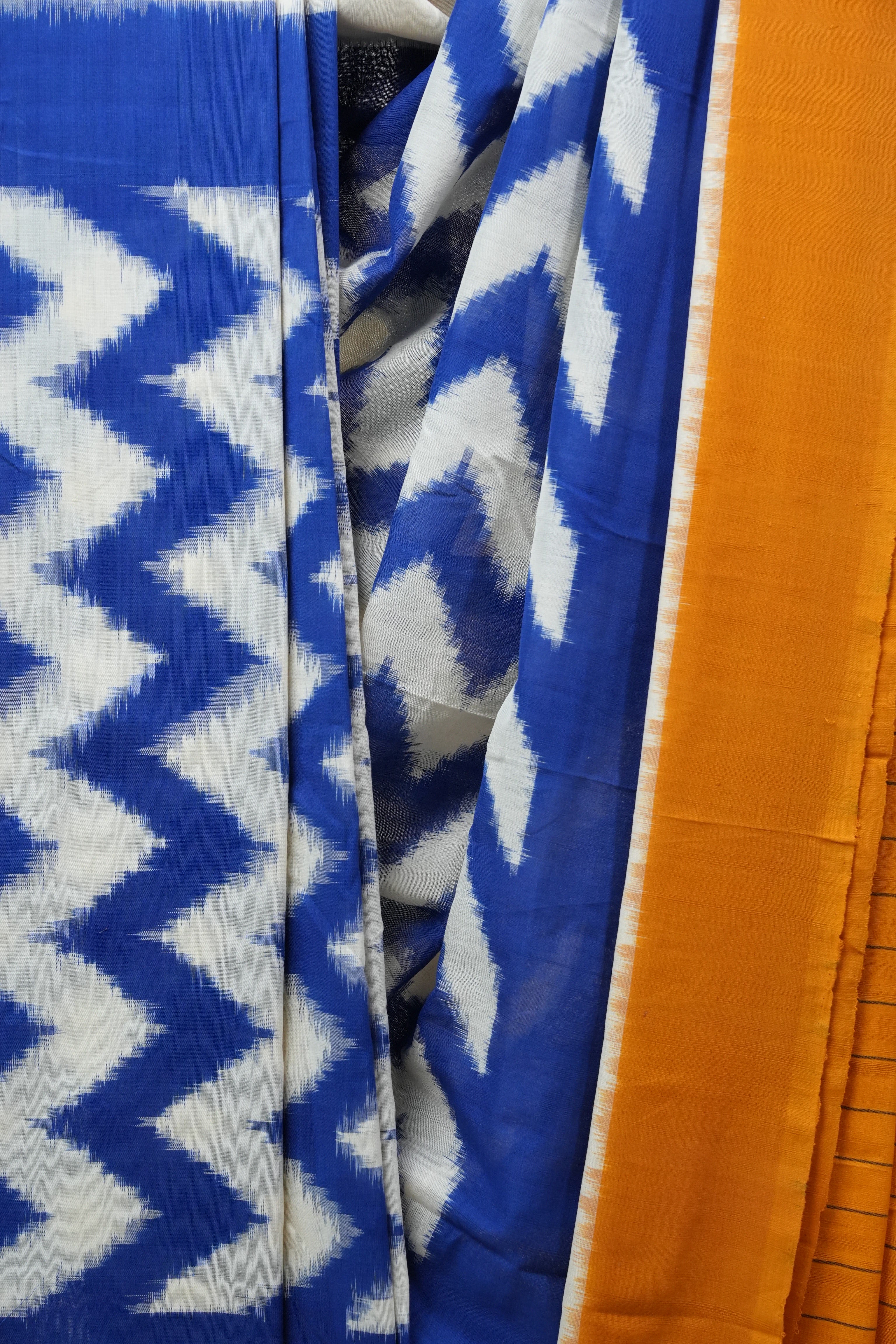 Blue Pochampalli Cotton Ikat Saree - SRBPCIS464