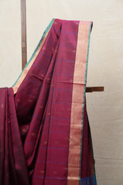 Wine Soft Silk Saree - SRWSSS334