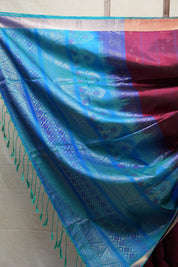 Wine Soft Silk Saree - SRWSSS334