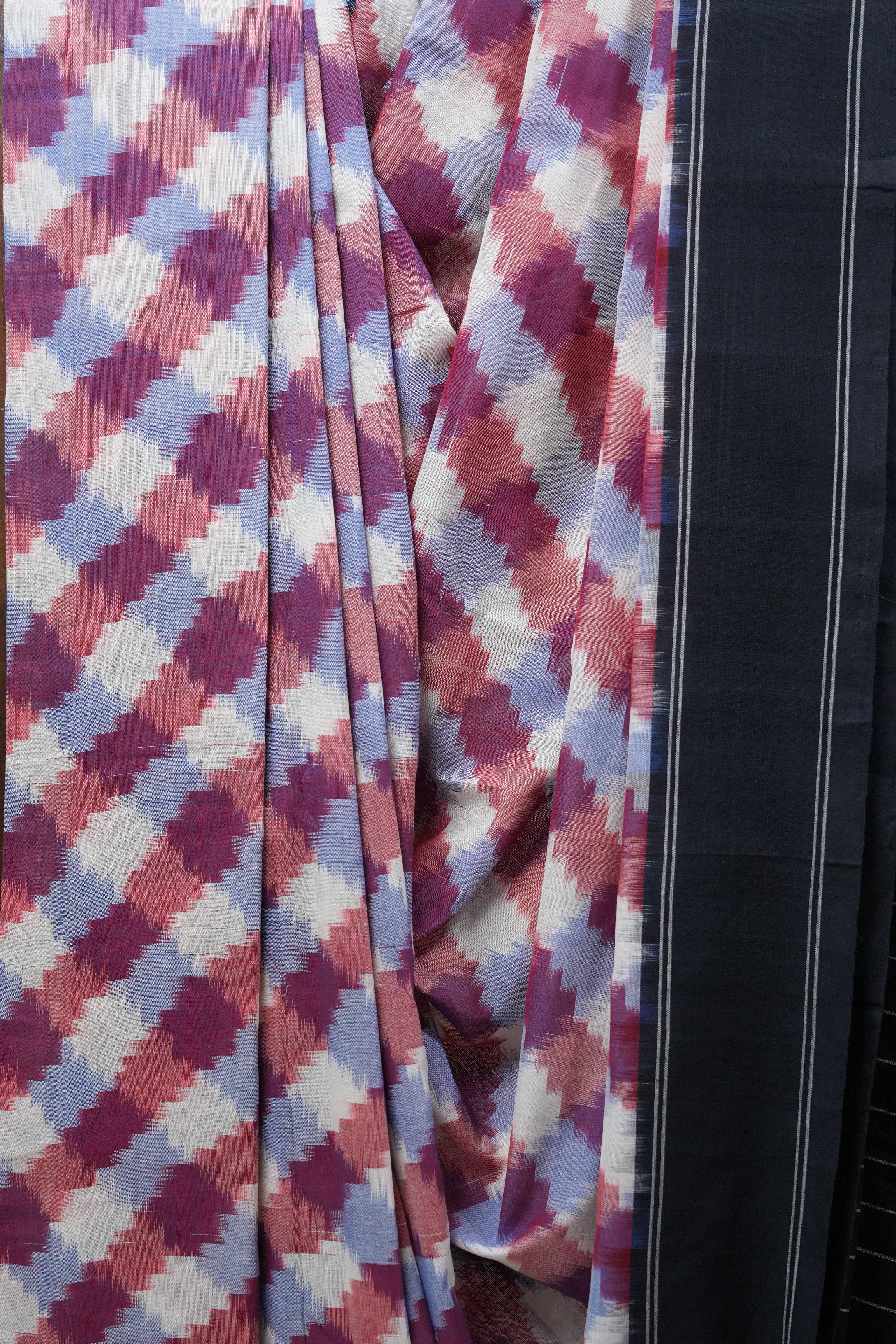 Multicolor Pochampalli Cotton Ikat Saree - SRMPCIS455