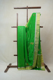 Green Chanderi Cotton Silk Saree - SRGCSS307