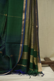 Dual Tone Green Maheshwari Saree - SRDTGMS1298
