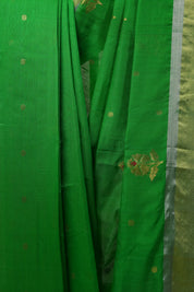 Green Chanderi Cotton Silk Saree - SRGCSS307